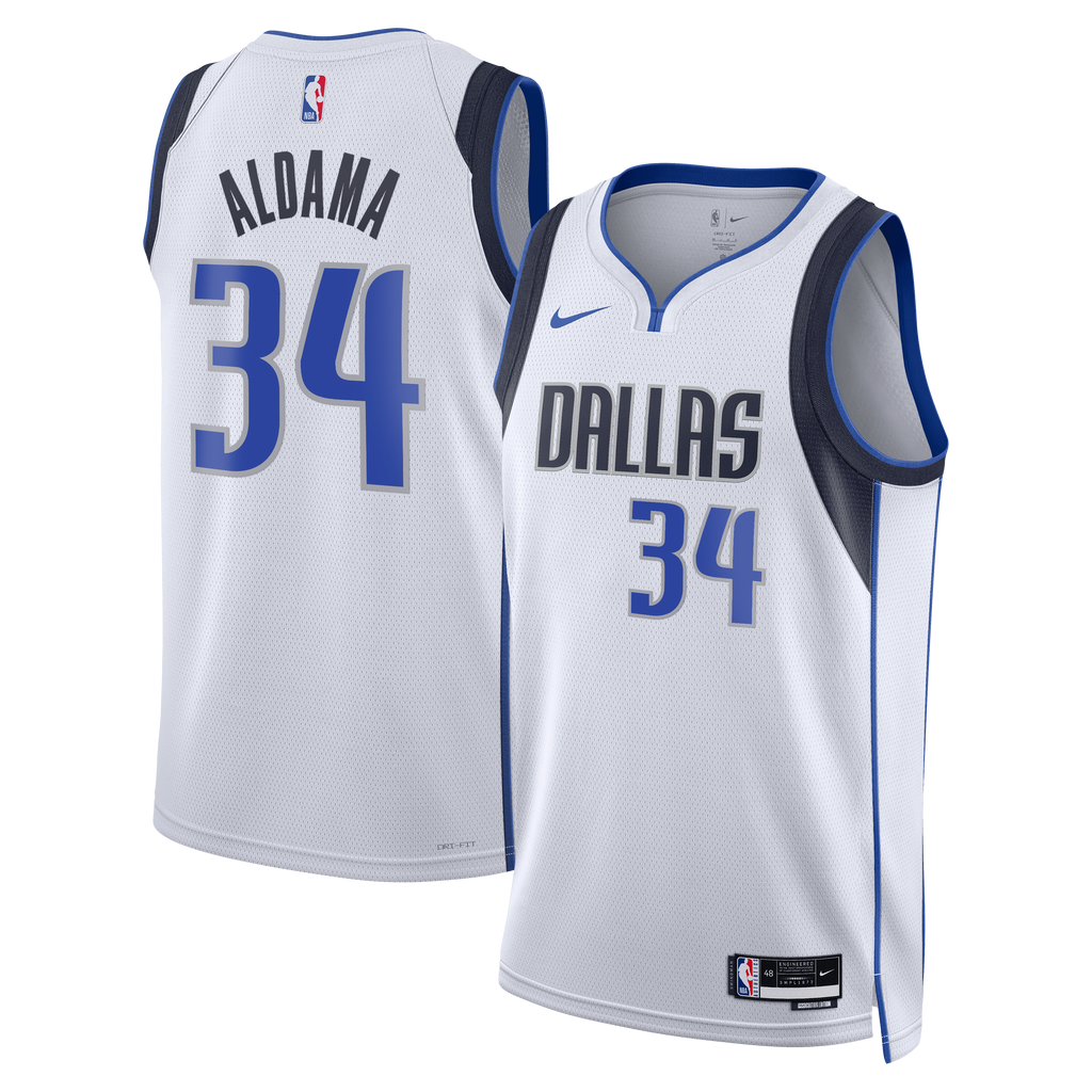 Dallas Mavericks Association Edition Swingman Jersey - White - Santi Aldama - Unisex