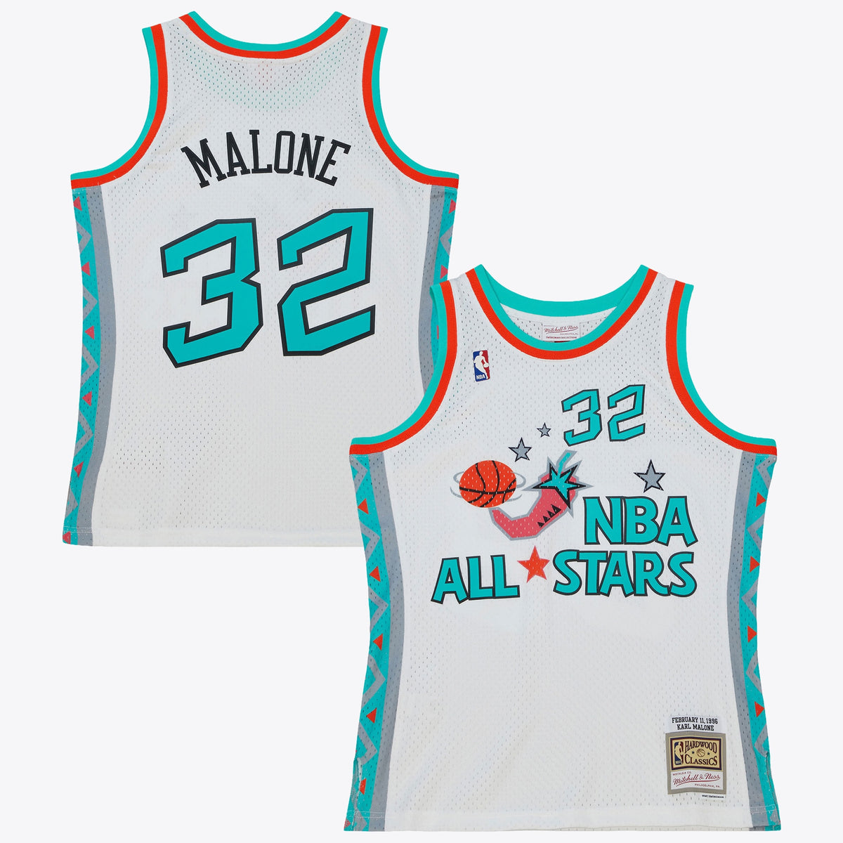 NBA Karl Malone 1996 All-Star Swingman Authentic Jersey - White