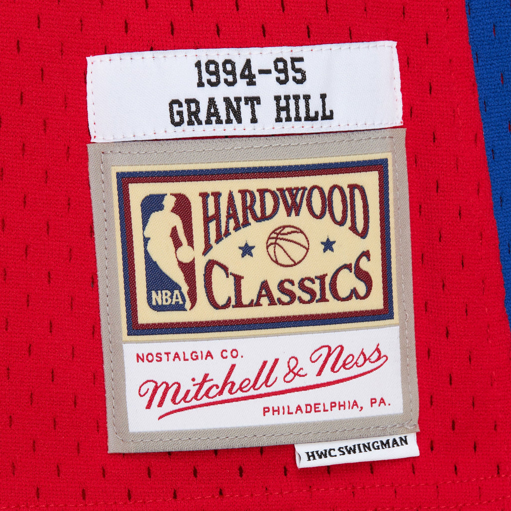 Detroit Pistons Grant Hill 1994 Dark Authentic Jersey - Red