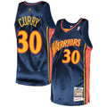 Men's Stephen Curry Navy Golden State Warriors 2009 Hardwood Classics Authentic Jersey