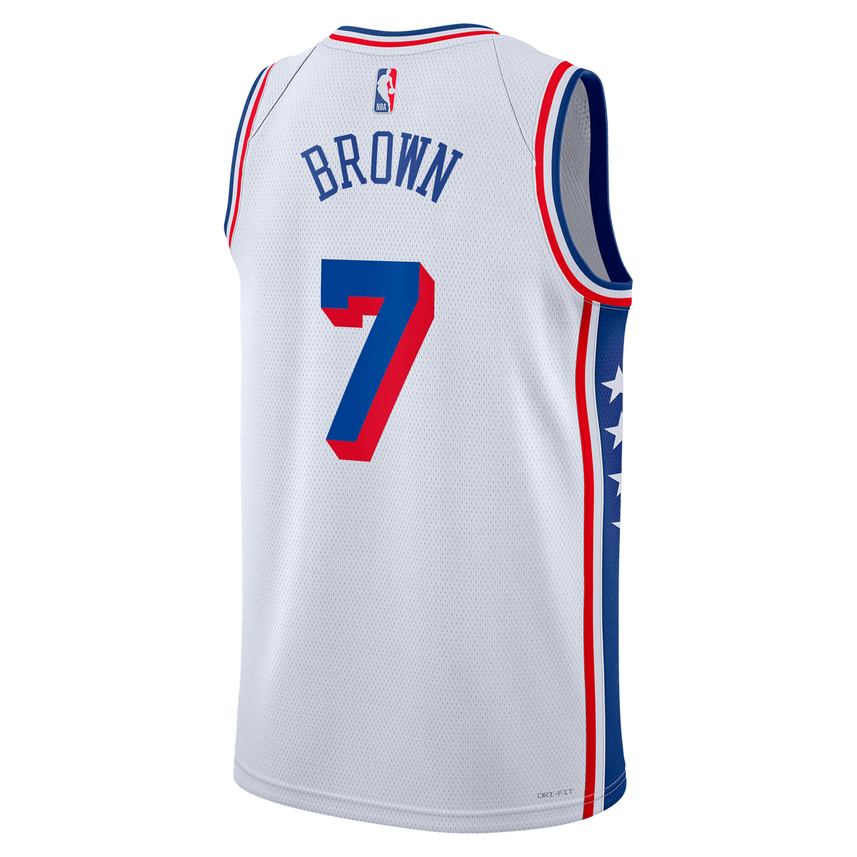 Philadelphia 76ers Association Edition Swingman Jersey - White - Jaylen Brown - Unisex