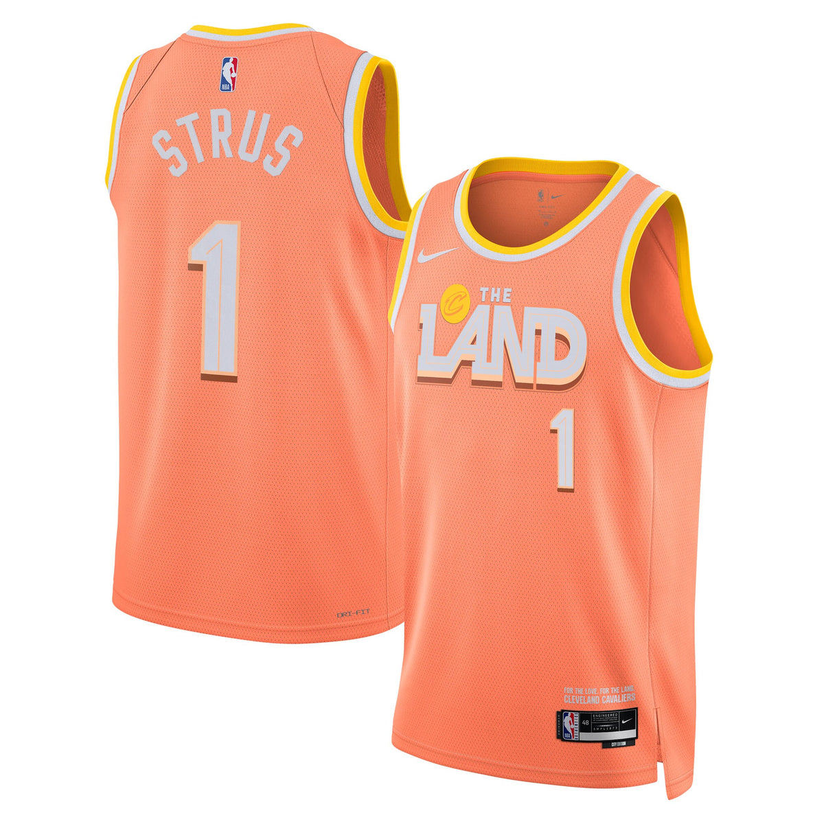 Cleveland Cavaliers 2025/26 City Edition Swingman Jersey - Orange - Max Strus - Unisex