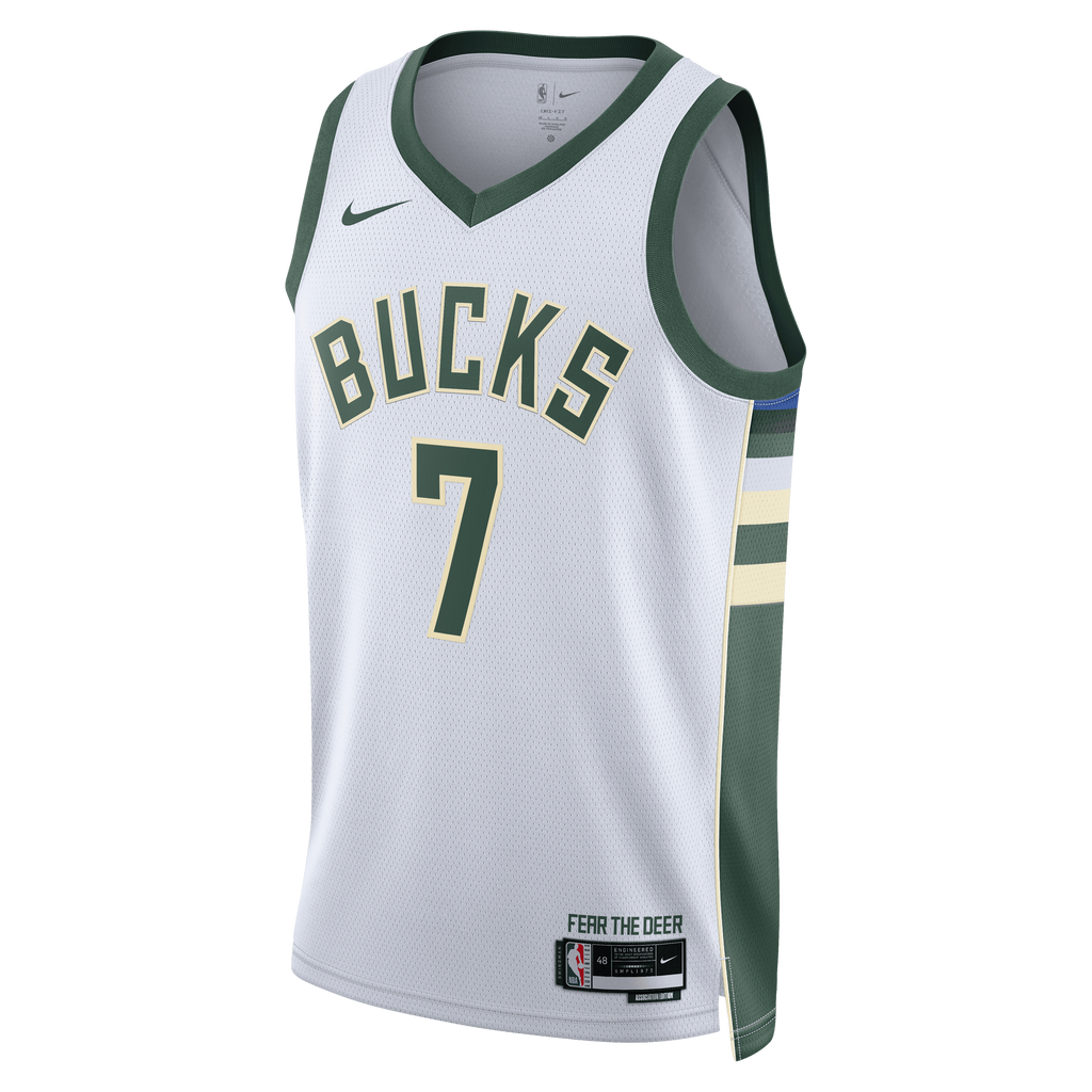 Milwaukee Bucks Association Edition Swingman Jersey - White - Kevin Porter Jr. - Unisex