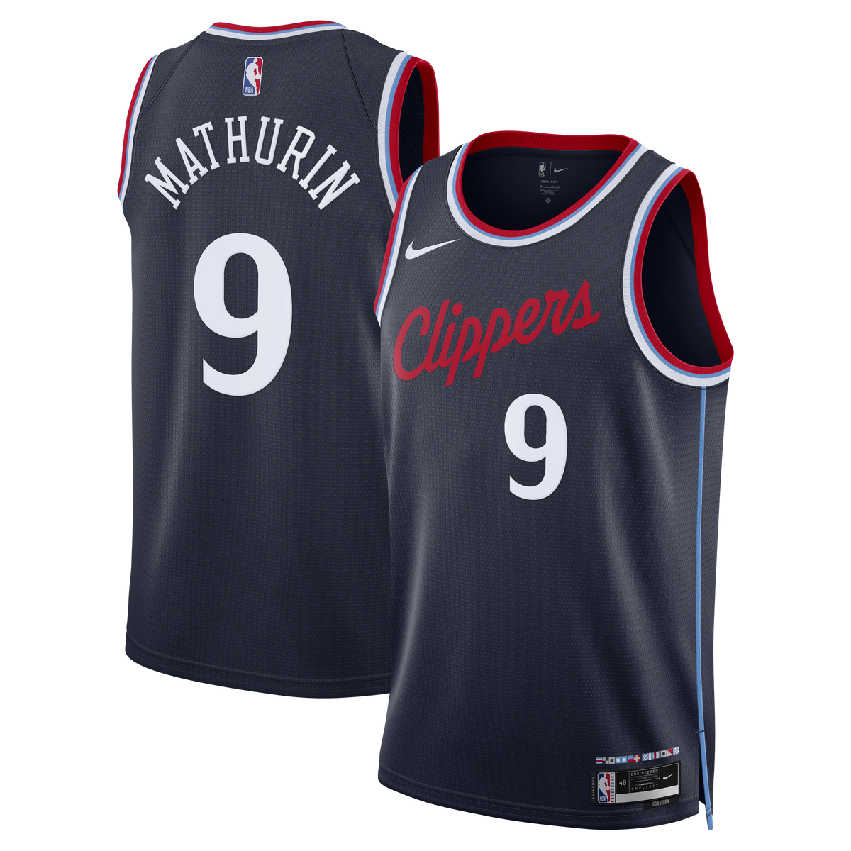 Los Angeles Clippers Replica Icon Edition Swingman Jersey - Navy - Bennedict Mathurin - Unisex