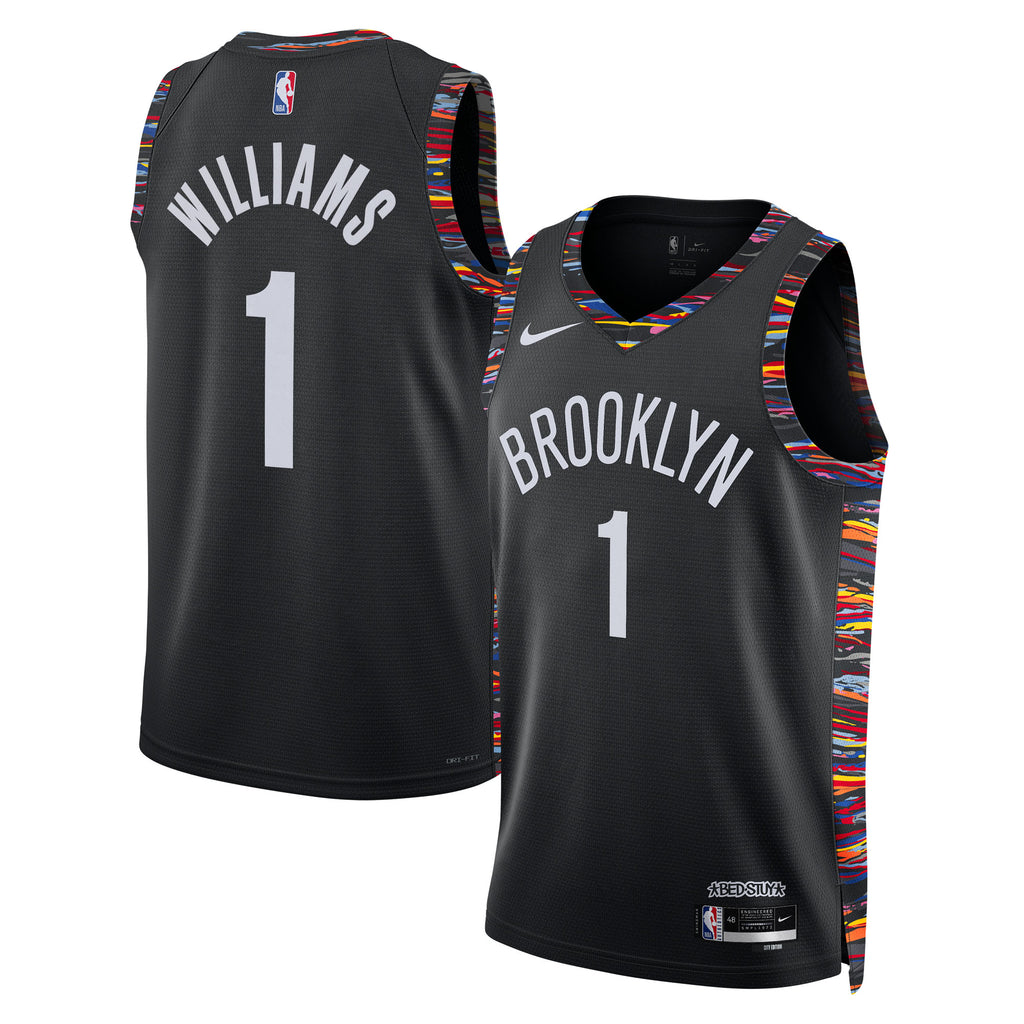 Brooklyn Nets 2025/26 City Edition Swingman Jersey - Black - Ziaire Williams - Unisex