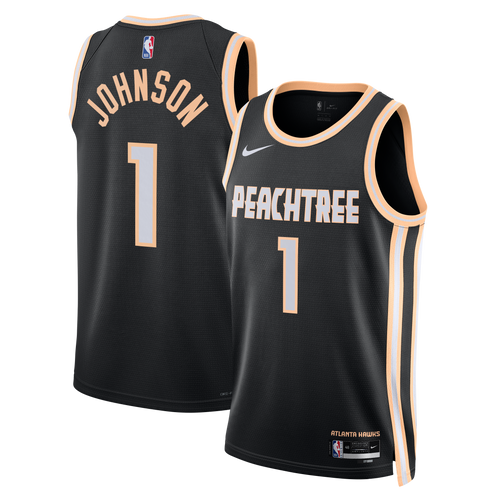 Atlanta Hawks 2025/26 City Edition Swingman Jersey - Black - Jalen Johnson - Unisex