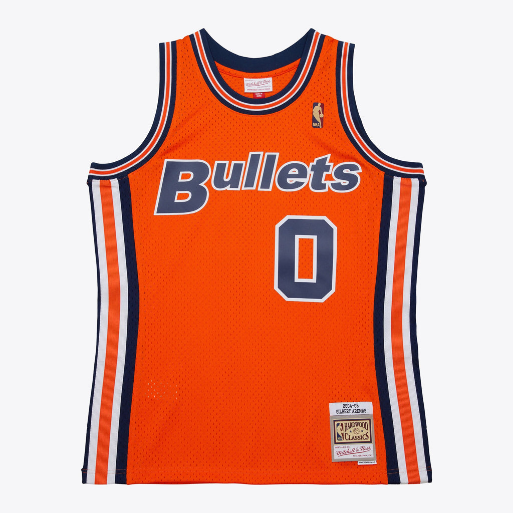 Washington Bullets Gilbert Arenas 2004 Alternate Authentic Jersey - Orange