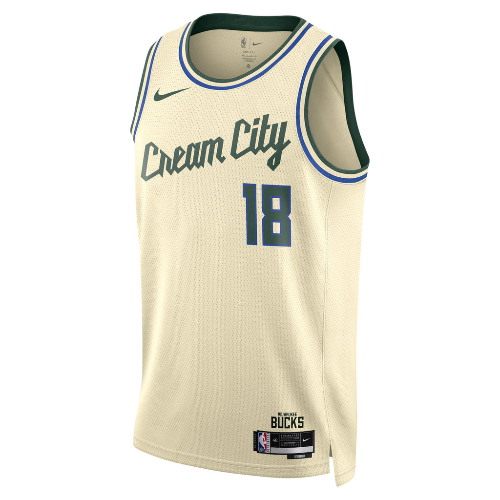 Milwaukee Bucks 2025/26 City Edition Swingman Jersey - Cream - Kyle Kuzma - Unisex