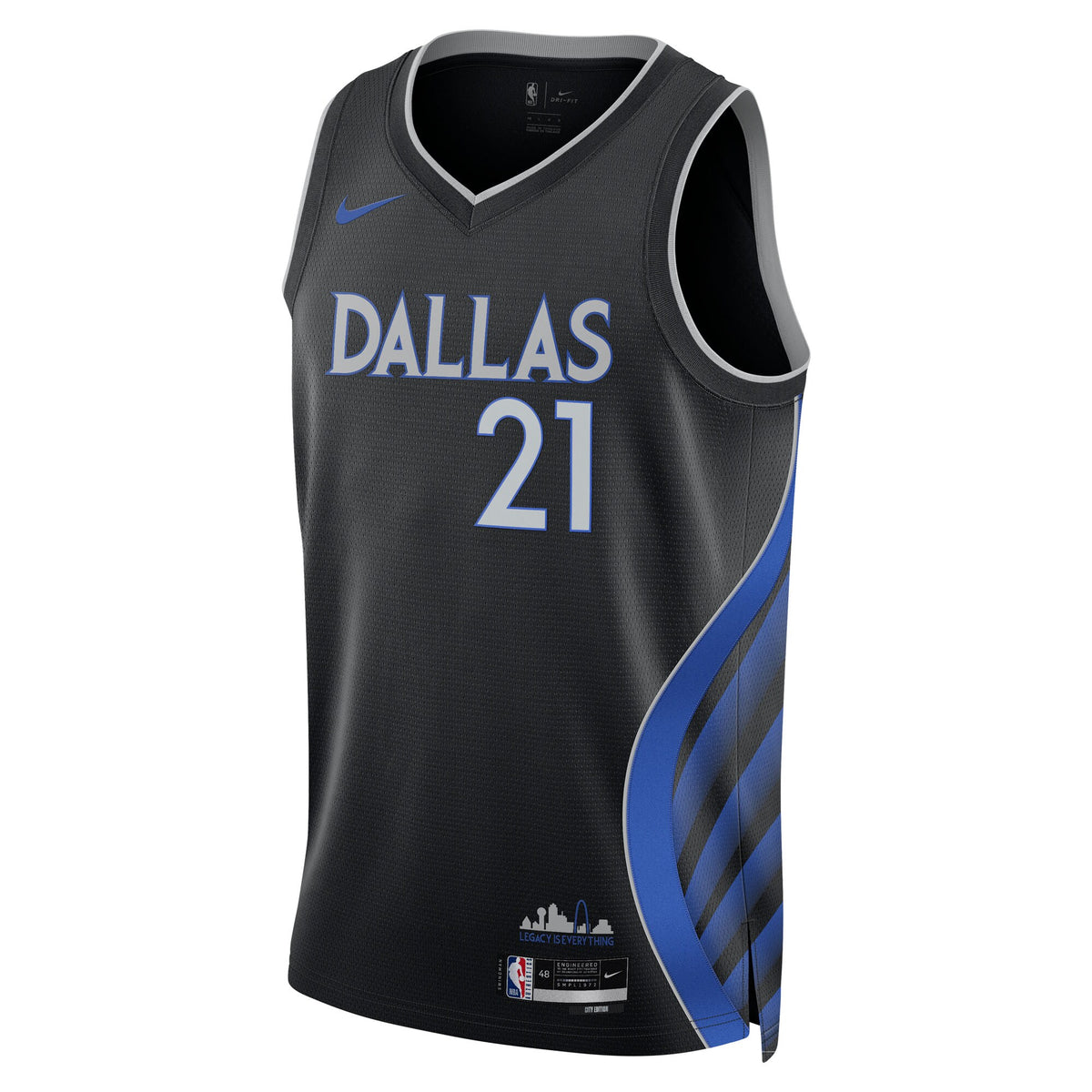 Dallas Mavericks 2025/26 City Edition Swingman Jersey - Black - Daniel Gafford - Unisex