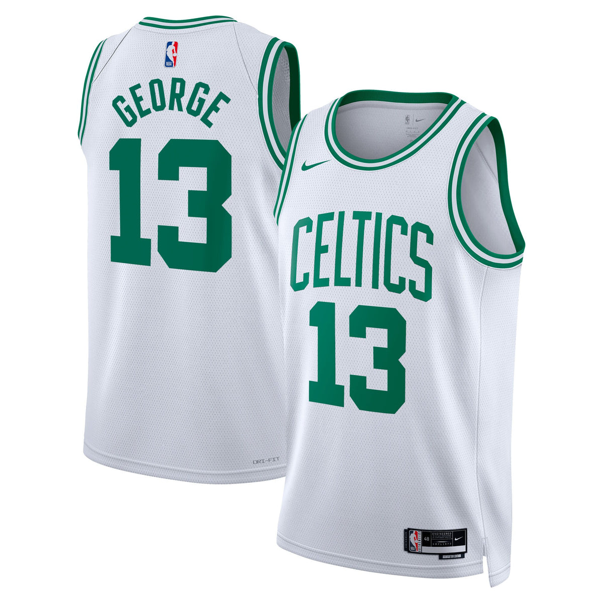 Boston Celtics Association Edition Swingman Jersey - White - Paul George - Unisex