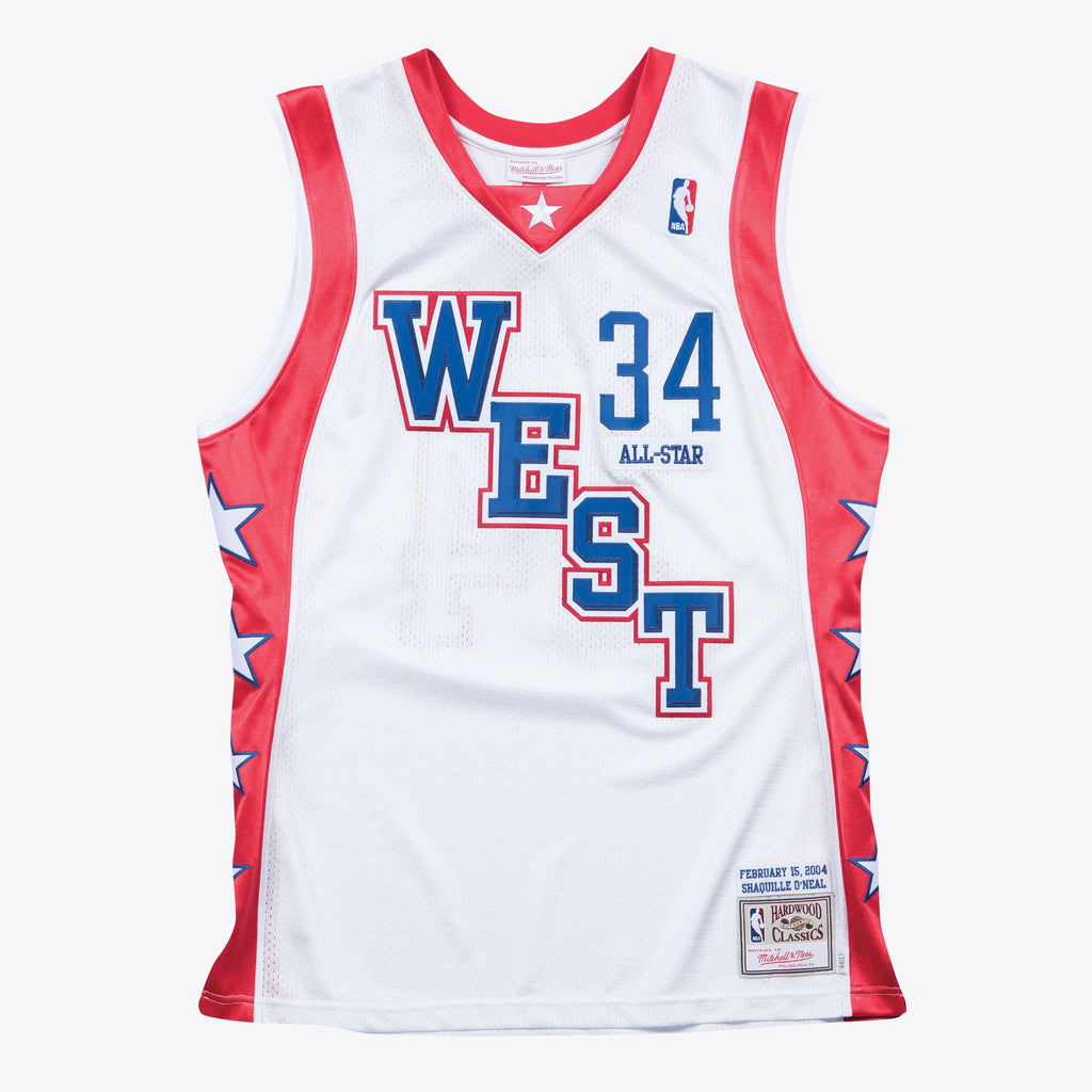 NBA 2004 West Shaquille ONeal Authentic All-Star Jersey - White - Mens