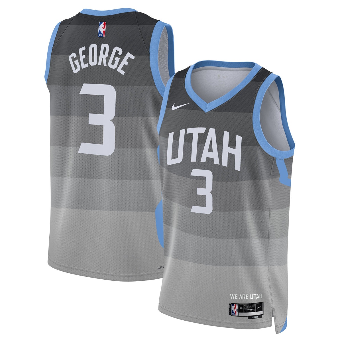 Utah Jazz 2025/26 City Edition Swingman Jersey - Gray - Keyonte George - Unisex