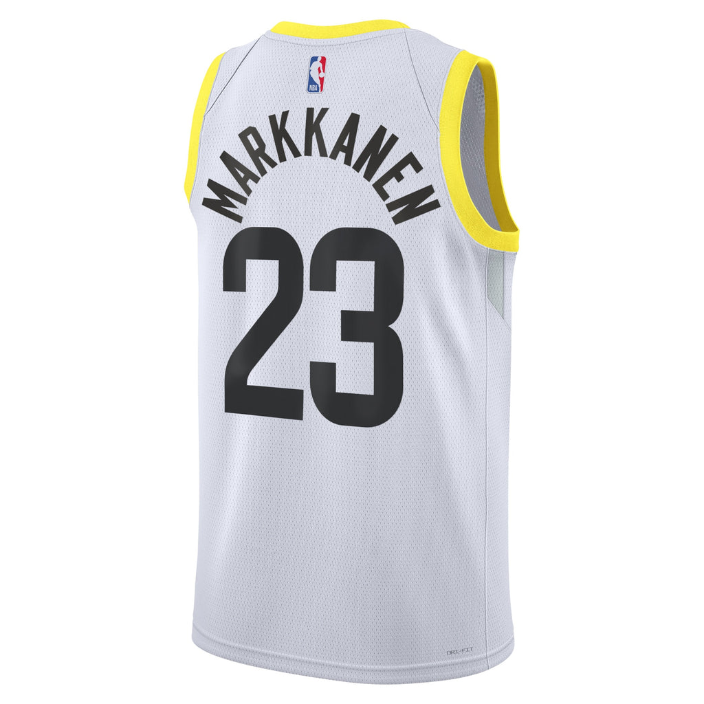 Utah Jazz Association Edition Swingman Jersey - White - Lauri Markkanen - Unisex