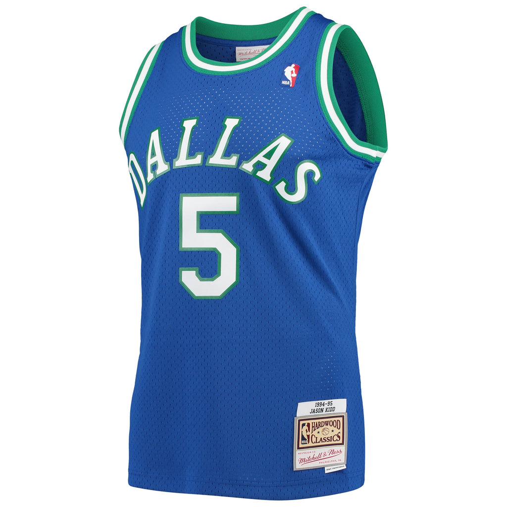 Men's Jason Kidd Blue Dallas Mavericks 1994-95 Hardwood Classics Swingman Player Jersey