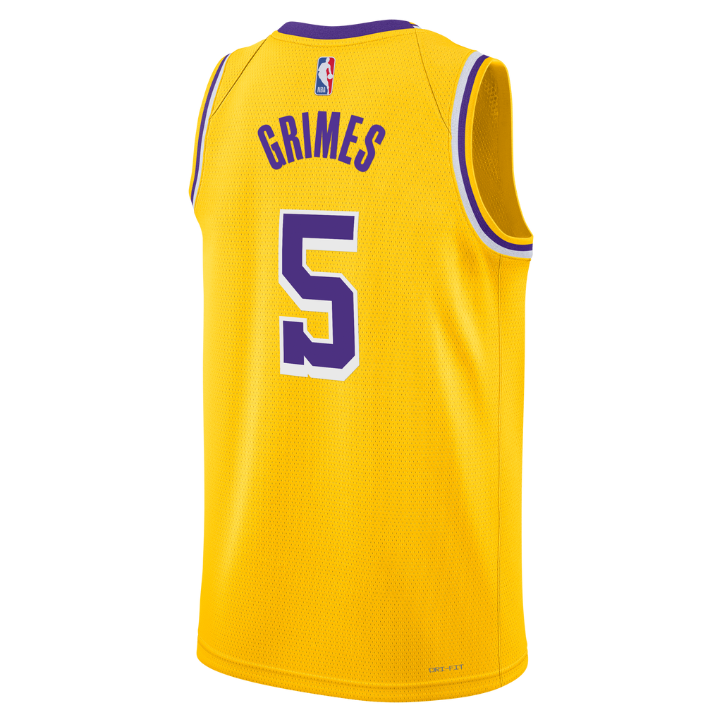 Los Angeles Lakers Icon Edition Swingman Jersey - Gold - Quentin Grimes - Unisex