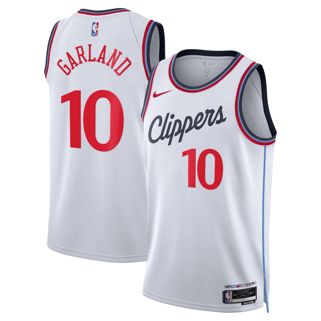 Los Angeles Clippers Association Edition Swingman Jersey - White - Darius Garland - Unisex
