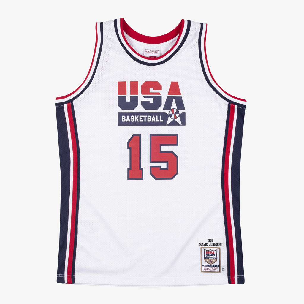 USA Basketball Authentic Jersey Magic Johnson 1992