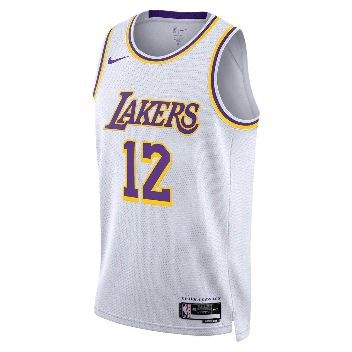 Los Angeles Lakers Association Edition Swingman Jersey - White - Jake LaRavia - Unisex