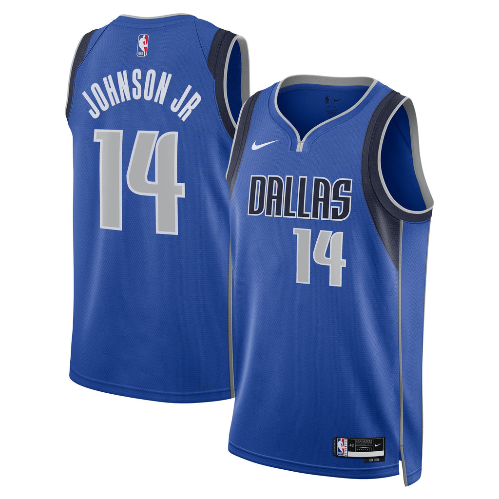 Dallas Mavericks Icon Swingman Jersey - Blue - Morez Johnson Jr. - Unisex