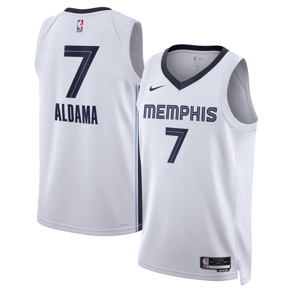Memphis Grizzlies Association Edition Swingman Jersey - White - Santi Aldama - Unisex