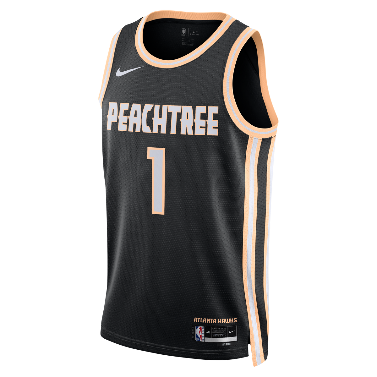 Atlanta Hawks 2025/26 City Edition Swingman Jersey - Black - Jalen Johnson - Unisex