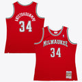 Milwaukee Bucks Giannis Antetokounmpo 2014 Dark Alternate Authentic Jersey - Red