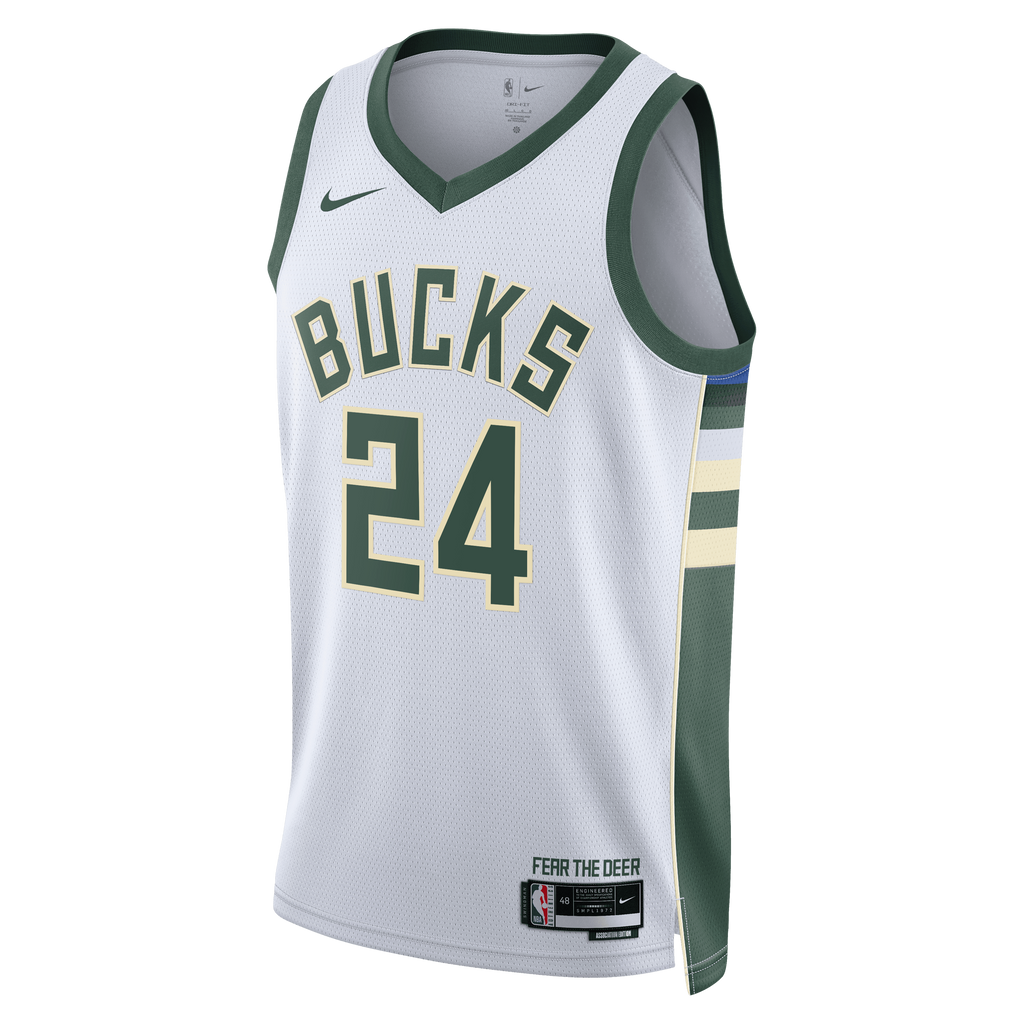 Milwaukee Bucks Association Edition Swingman Jersey - White - Jaime Jaquez Jr. - Unisex