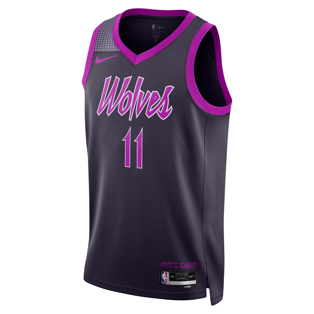 Minnesota Timberwolves 2025/26 City Edition Swingman Jersey - Black - Naz Reid - Unisex