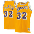 Men's Magic Johnson Gold Los Angeles Lakers 1984-85 Hardwood Classics Swingman Jersey