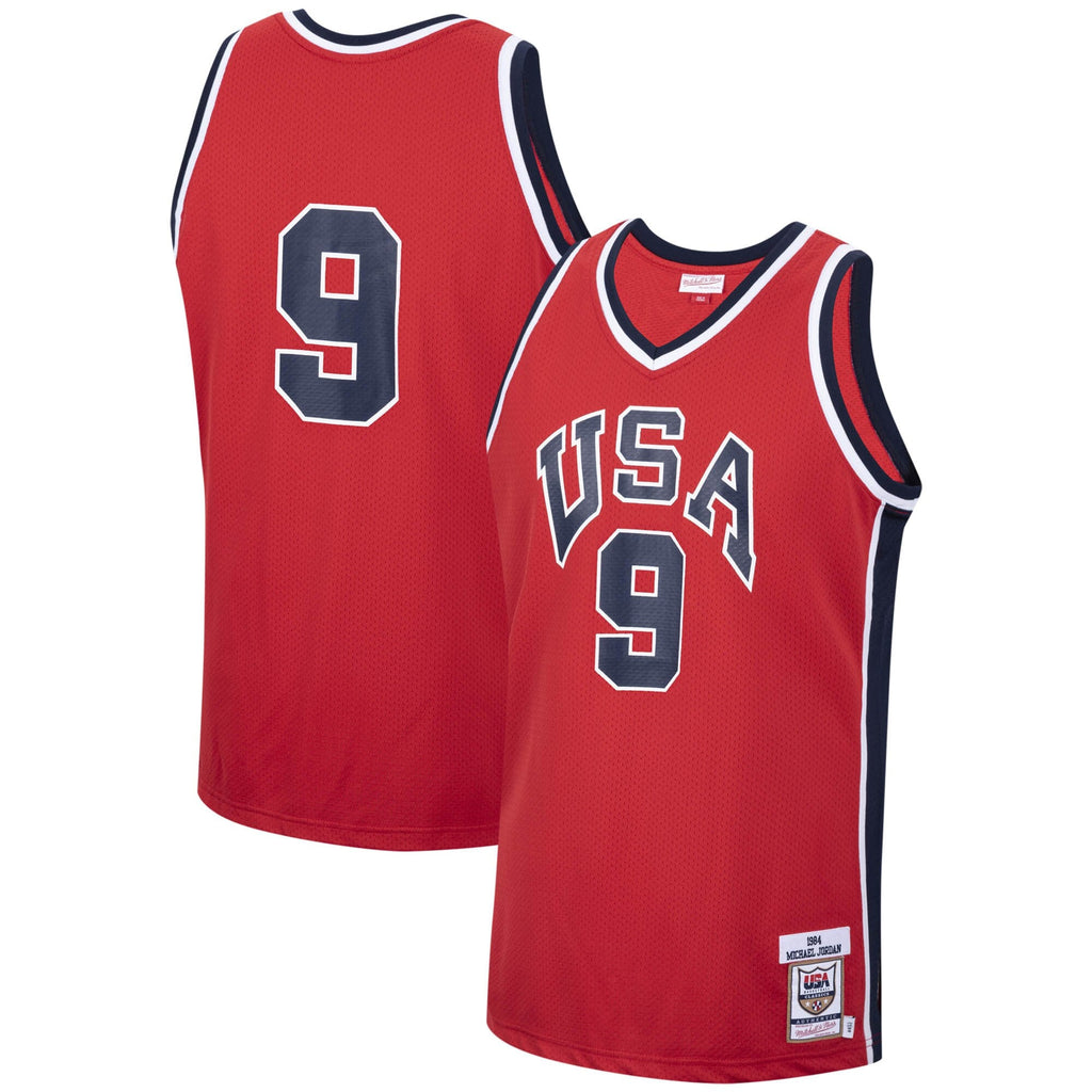 USA 1984 Michael Jordan USA Basketball Authentic Alternate Jersey - Red - Mens
