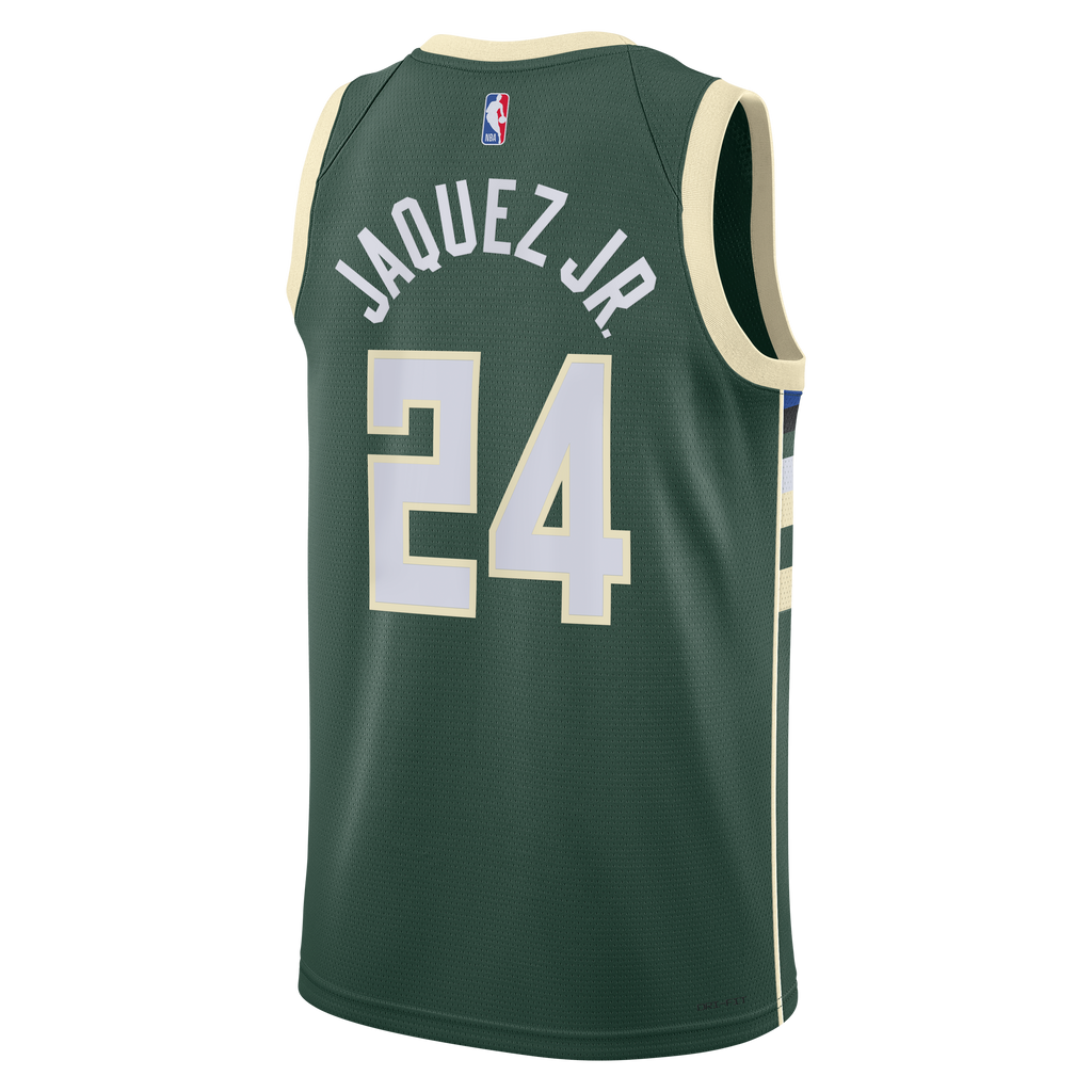 Milwaukee Bucks Icon Edition Swingman Jersey - Hunter Green - Jaime Jaquez Jr. - Unisex