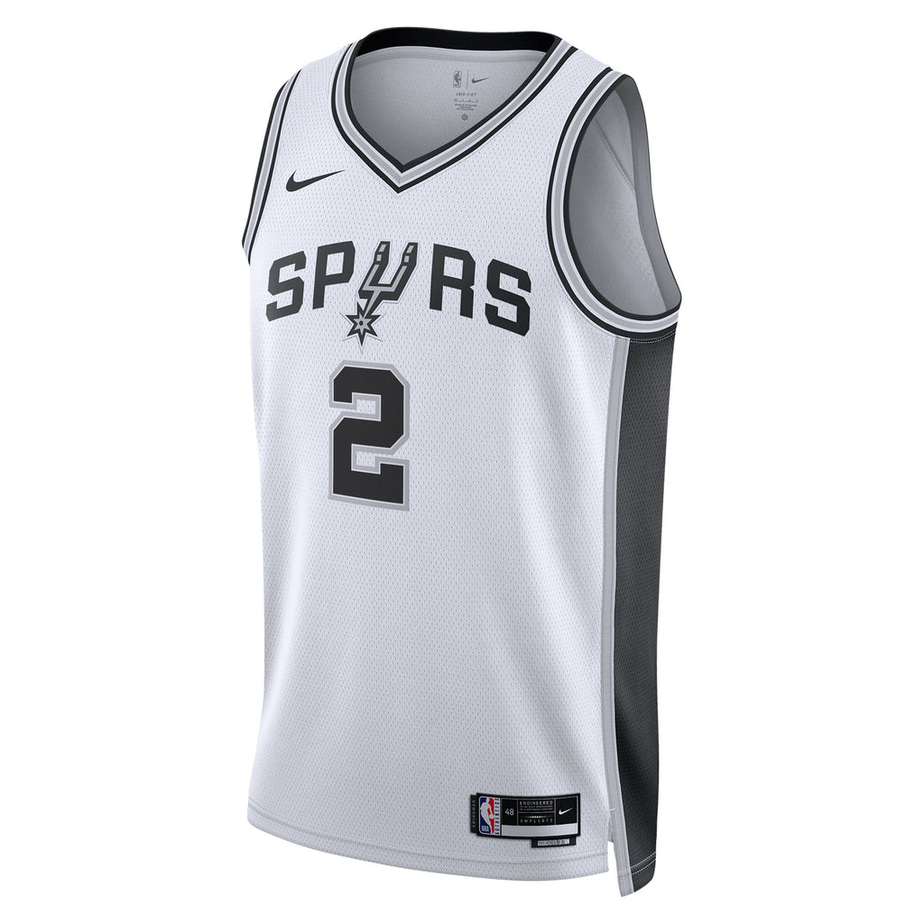 San Antonio Spurs Association Edition Swingman Jersey NBA 2025 First Round Draft Pick - White - Dylan Harper - Unisex