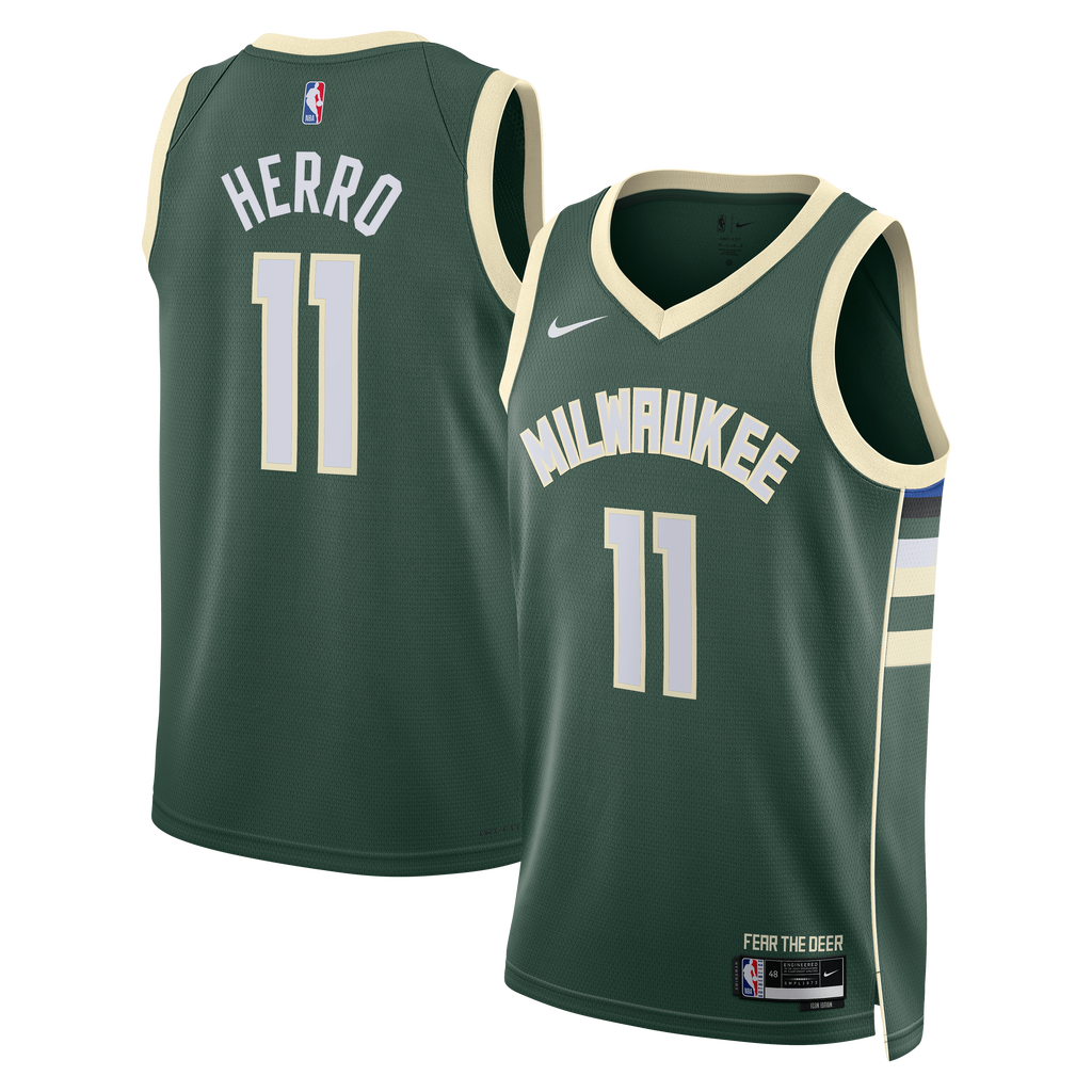 Milwaukee Bucks Icon Edition Swingman Jersey - Hunter Green - Tyler Herro - Unisex