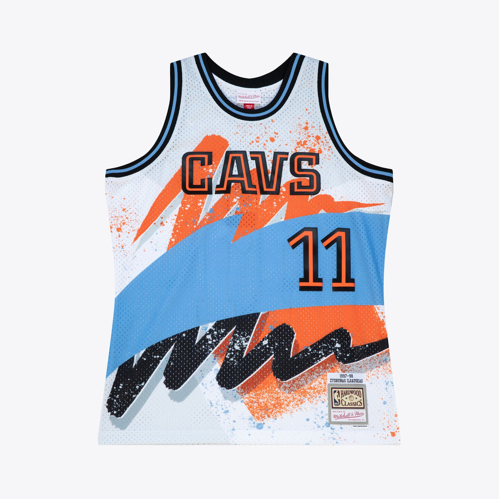 Cleveland Cavaliers Zydrunas Ilgauskas 1997 Hyper Hoops Swingman Jersey - White