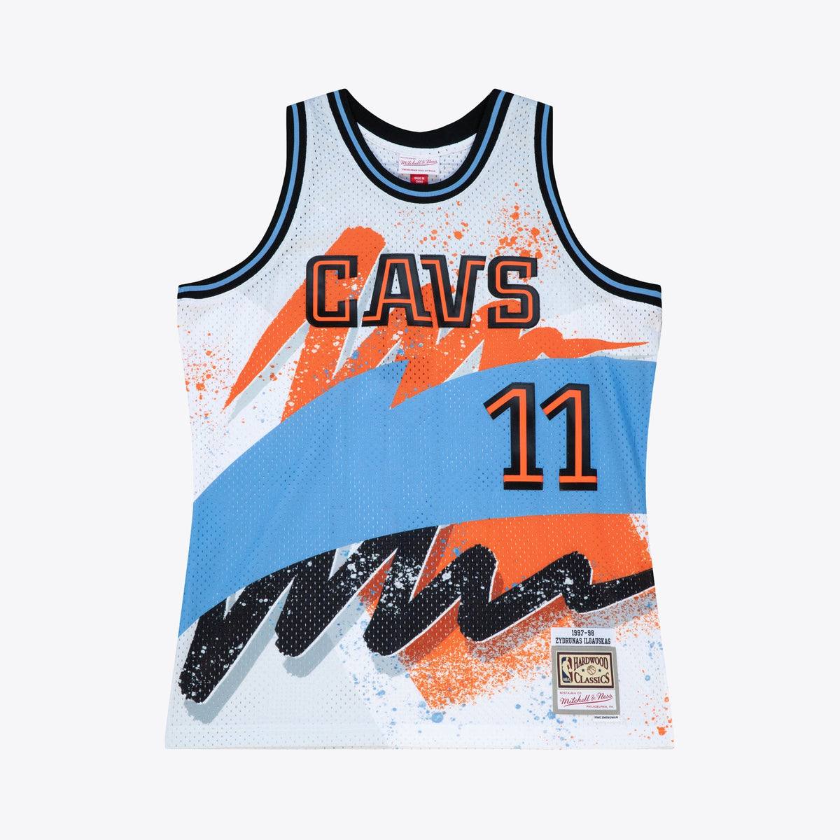 Cleveland Cavaliers Zydrunas Ilgauskas 1997 Hyper Hoops Swingman Jersey - White