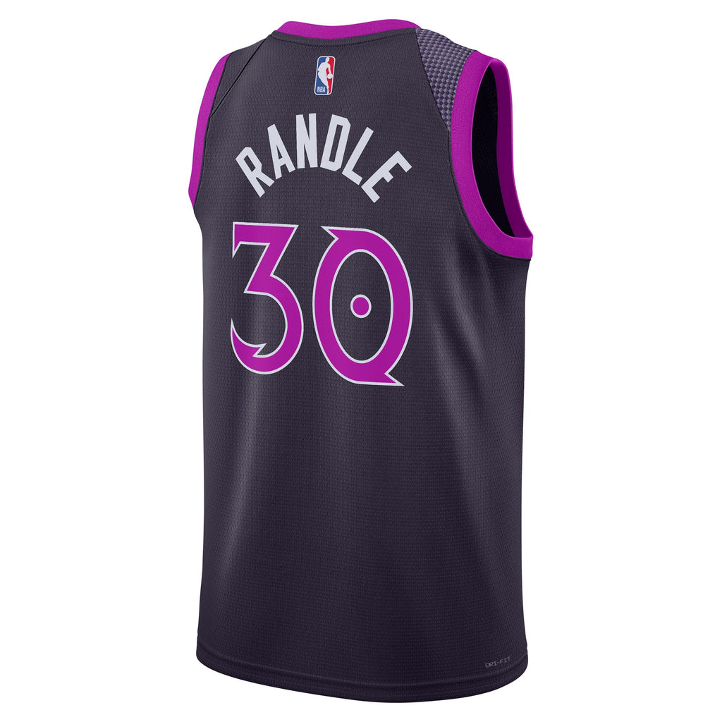 Minnesota Timberwolves 2025/26 City Edition Swingman Jersey - Black - Julius Randle - Unisex