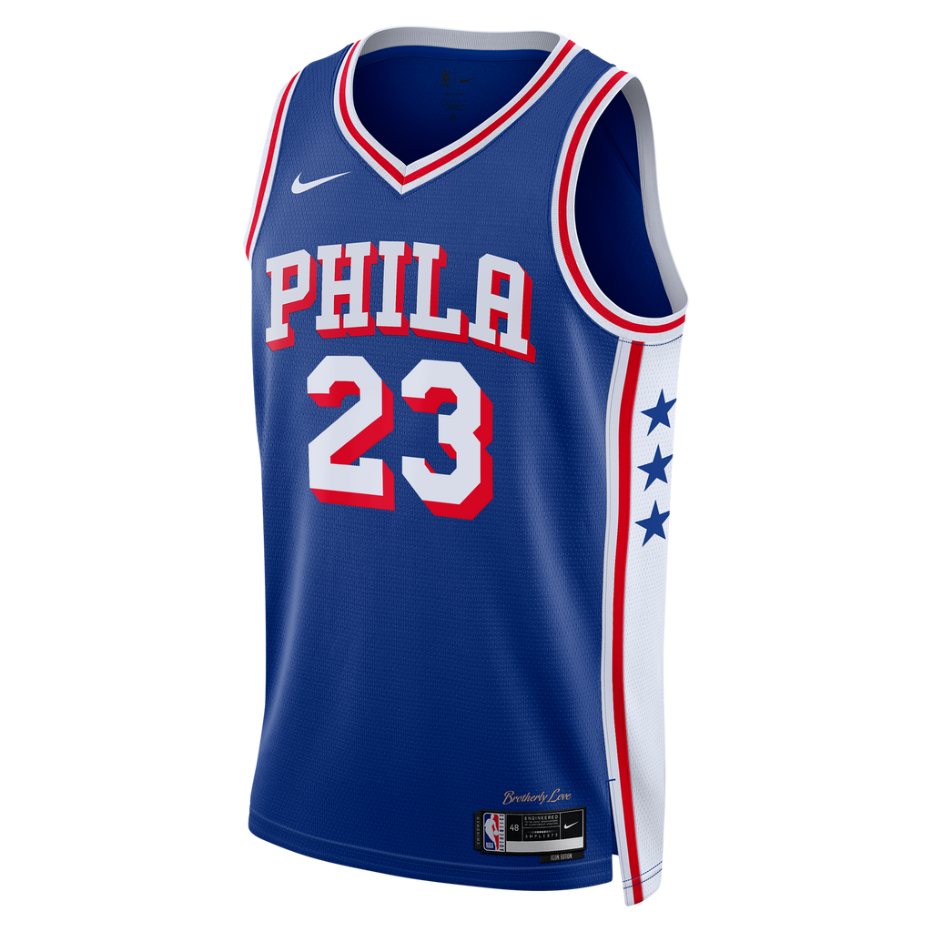 Philadelphia 76ers Icon Edition Swingman Jersey - Royal - Lebron James - Unisex