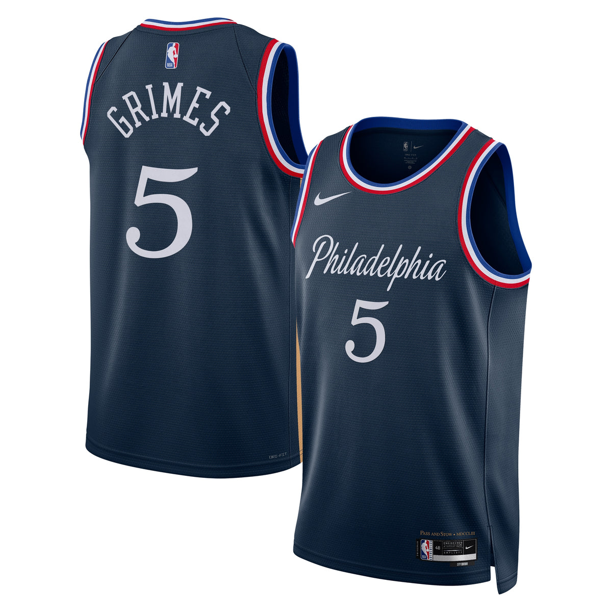 Philadelphia 76ers 2025/26 City Edition Swingman Jersey - Navy - Quentin Grimes - Unisex