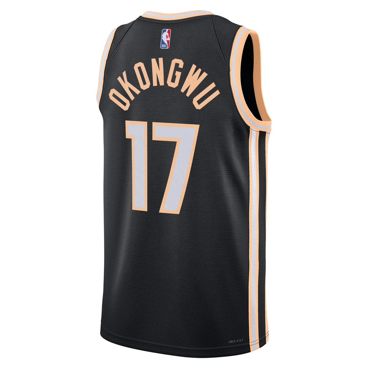 Atlanta Hawks 2025/26 City Edition Swingman Jersey - Black - Onyeka Okongwu - Unisex