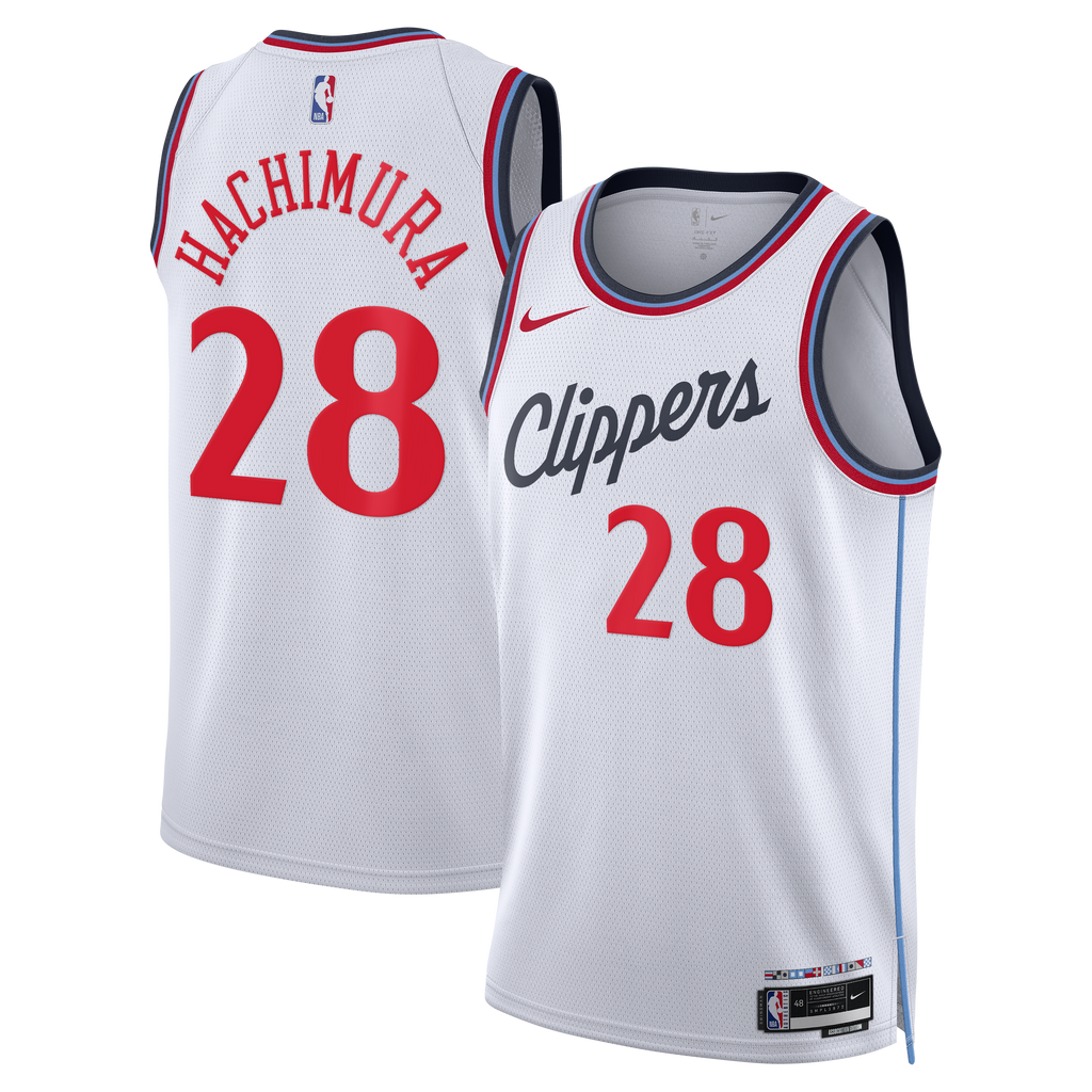 Los Angeles Clippers Replica Association Edition Swingman Jersey - White - Rui Hachimura - Unisex