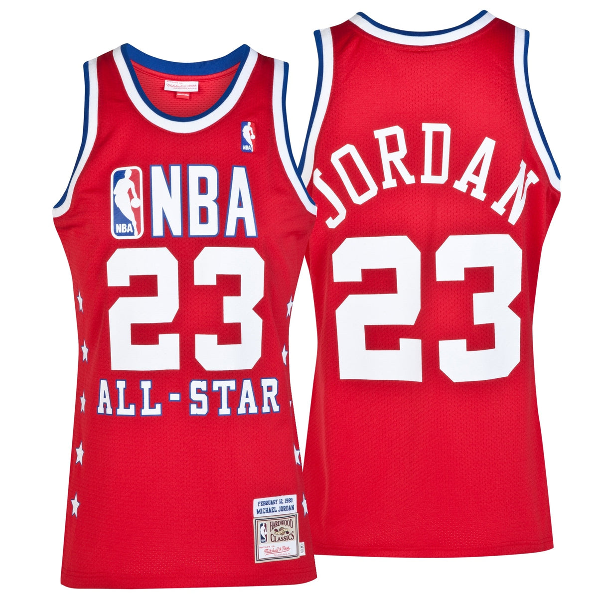NBA All-Star East Michael Jordan 1989 Authentic Jersey - Red - Mens
