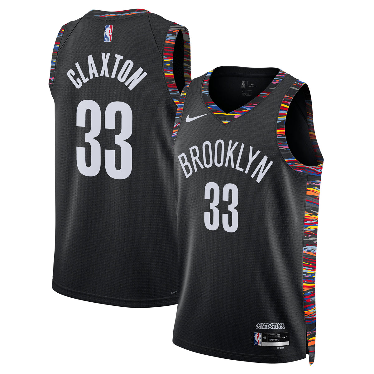Brooklyn Nets 2025/26 City Edition Swingman Jersey - Black - Nic Claxton - Unisex