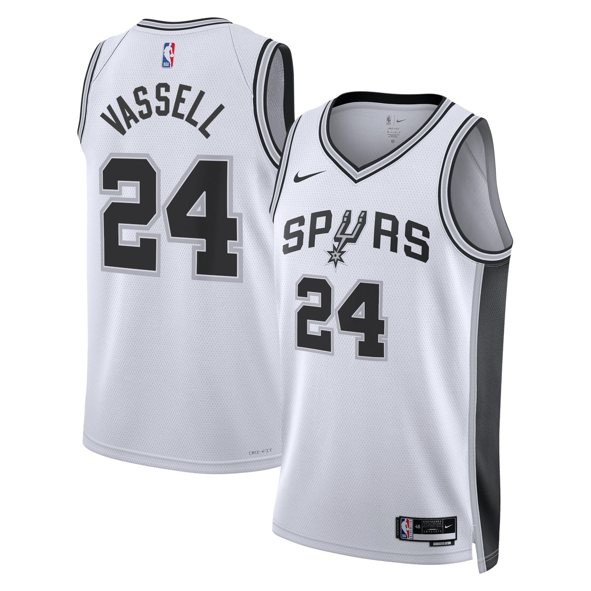 San Antonio Spurs Association Edition Swingman Jersey - White - Devin Vassell - Unisex