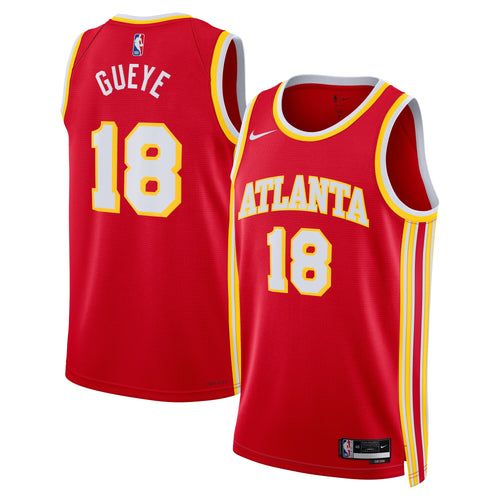 Atlanta Hawks Icon Edition Swingman Jersey - Red - Mouhamed Gueye - Unisex