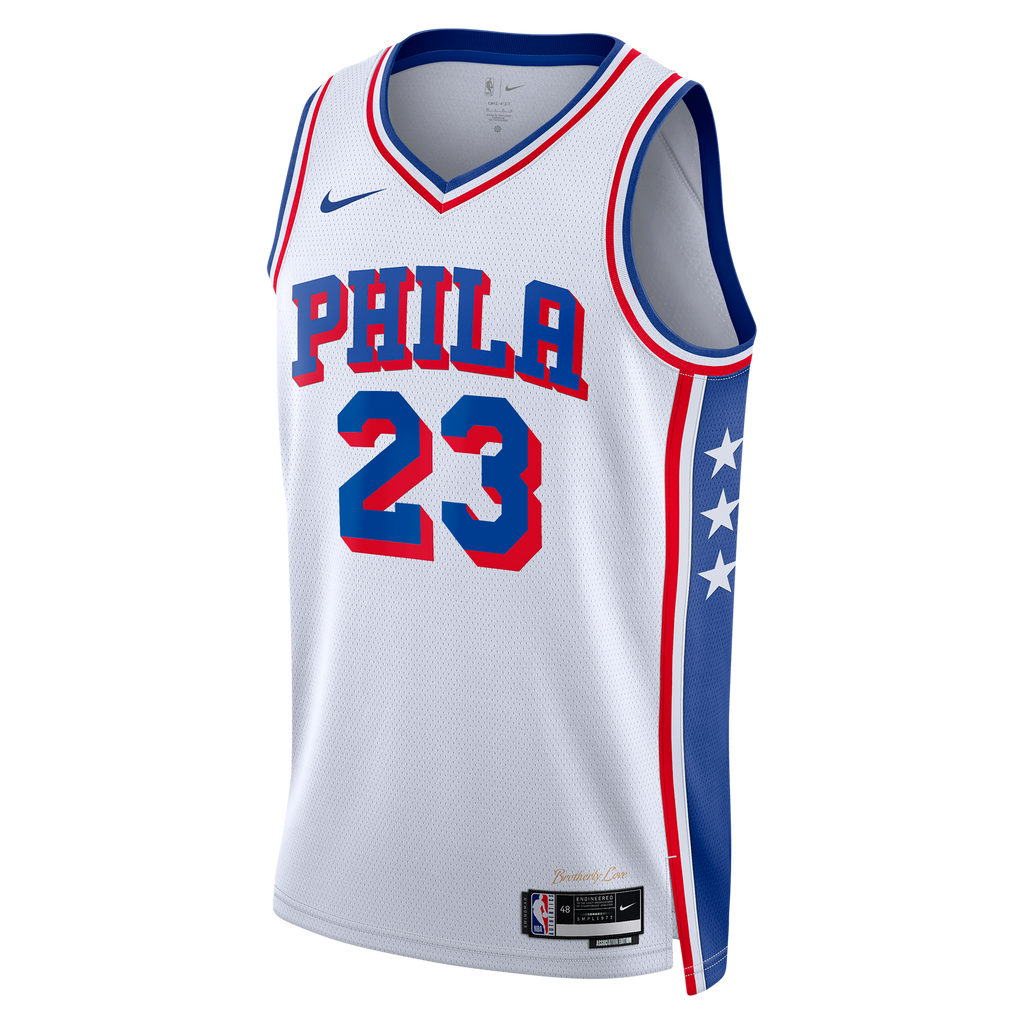 Philadelphia 76ers Association Edition Swingman Jersey - White - Lebron James - Unisex