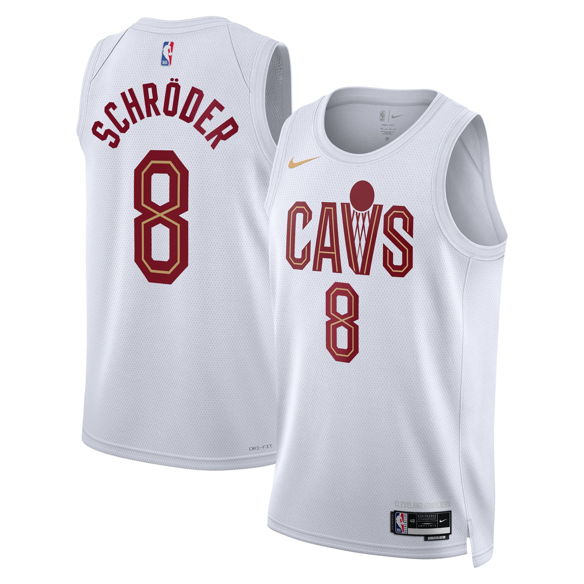 Cleveland Cavaliers Association Edition Swingman Jersey - White - Dennis Schröder - Unisex