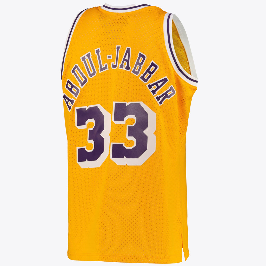 Los Angeles Lakers Kareem Abdul-Jabbar Road Swingman Jersey - Light Gold - Mens