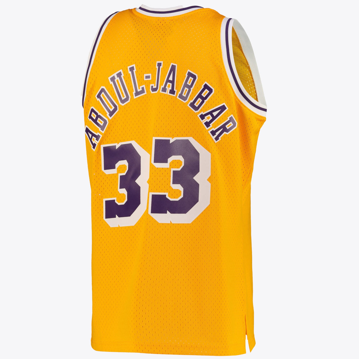 Los Angeles Lakers Kareem Abdul-Jabbar Road Swingman Jersey - Light Gold - Mens
