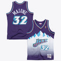 Utah Jazz Karl Malone 1996 Swingman Road Authentic Jersey - Purple