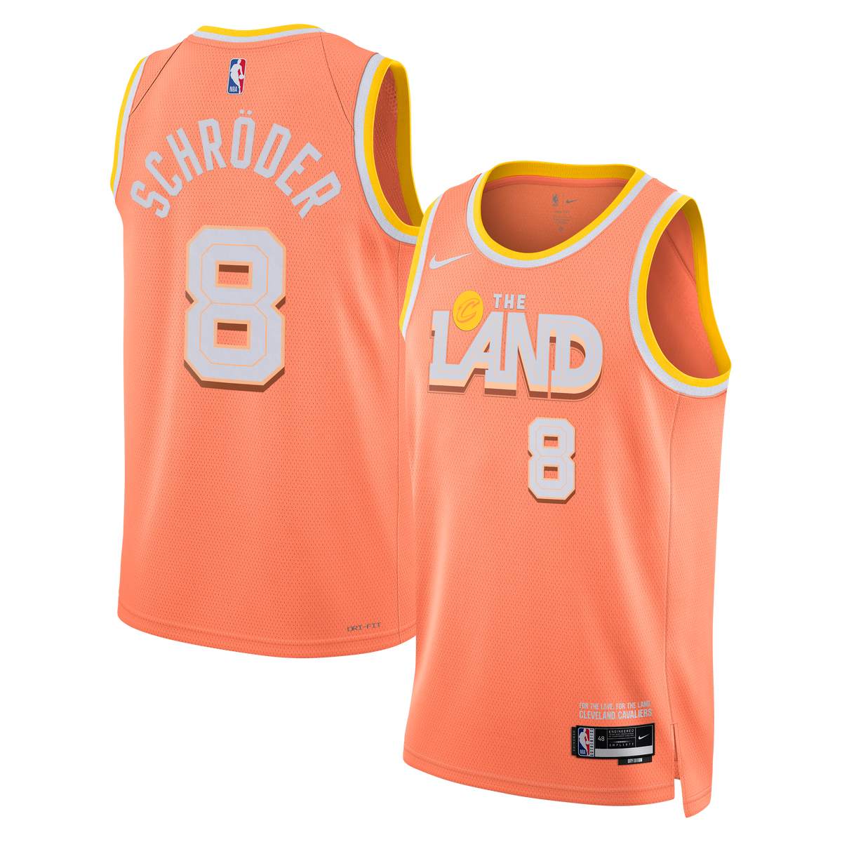 Cleveland Cavaliers 2025/26 City Edition Swingman Jersey - Orange - Dennis Schröder - Unisex